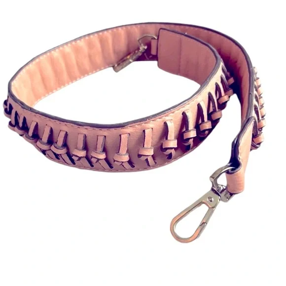 ENZO ANGIOLINI BELT Blush Pink Braided Clip Size Small / Medium FAST SHIP 440-24 - Picture 10 of 11